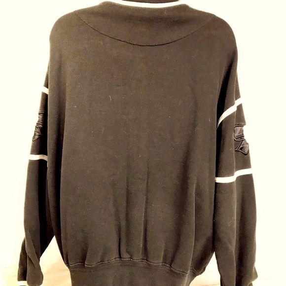 St John Sport Navy Button Front Sweatshirt Sz Lg - Picture 4 of 5